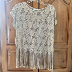 Maurice’s beige fringe top